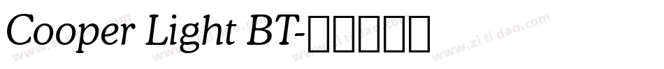 Cooper Light BT字体转换